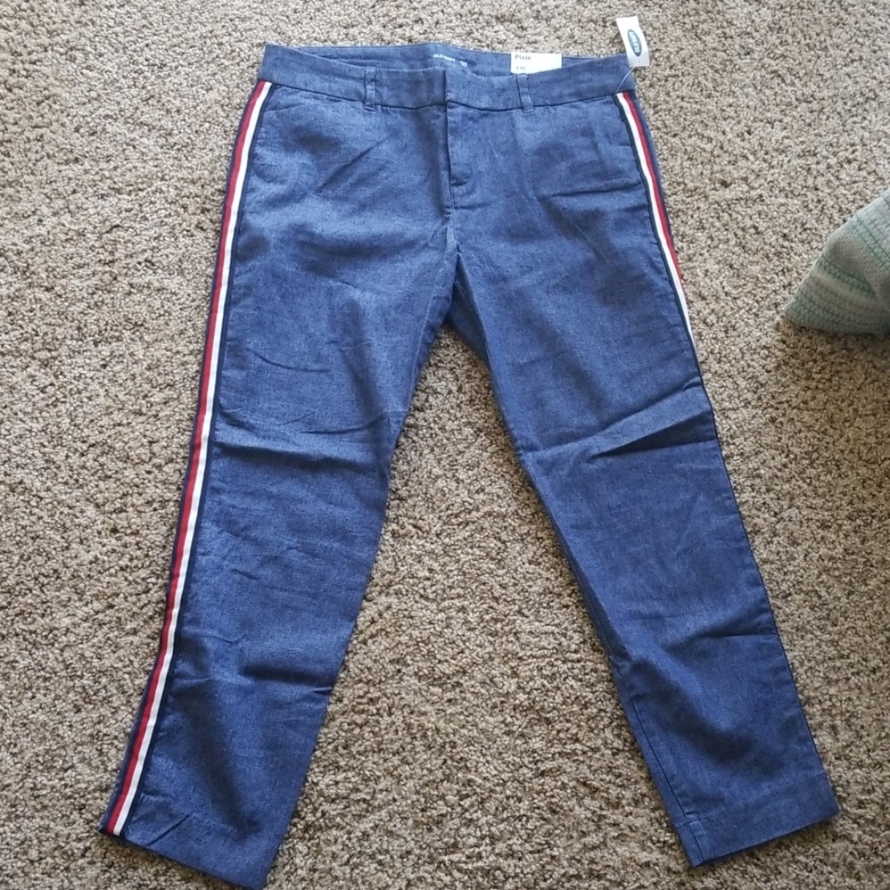 Side striped ankle pant